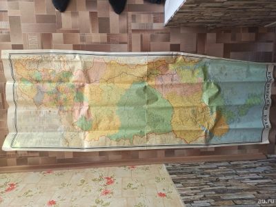 Лот: 16195615. Фото: 1. Карта Красноярского края. Телефонные, пластиковые карты