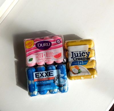 Лот: 25374271. Фото: 1. Мыло кремовое Exxe, Duru, Juicy... Другое (мыловарение)