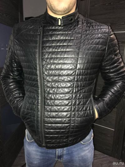 Лот: 9180469. Фото: 1. Кожанная мужская куртка. Верхняя одежда