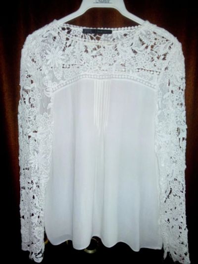 Лот: 9909275. Фото: 1. Блуза/рубашка Zara. Кружево. Блузы, рубашки, водолазки