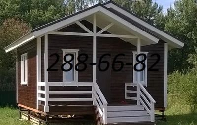 Лот: 11087655. Фото: 1. Каркасный дом 6х6м с террасой... Срубы, бани, дома