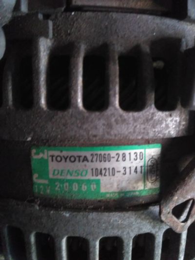 Лот: 21254691. Фото: 1. Генератор Toyota 27060-28130. Электрооборудование