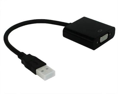 Лот: 20877937. Фото: 1. Переходник USB-VGA, тех.упак. Шлейфы, кабели, переходники