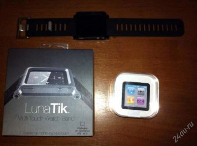 Лот: 2893157. Фото: 1. Apple iPod nano c браслетом LunaTik. Плееры