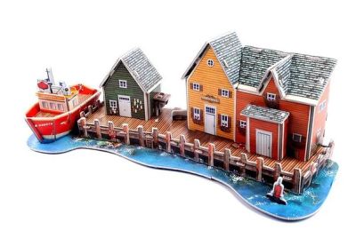 Лот: 5837425. Фото: 1. 3D пазл "домик у моря" или как... Пазлы