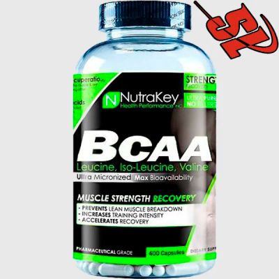 Лот: 7063088. Фото: 1. BCAA (400caps) NutraKey 133 порций... Спортивное питание, витамины