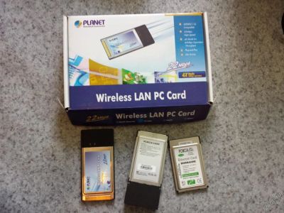 Лот: 5868452. Фото: 1. Planet Wireless LAN PC Card. WiFi, Bluetooth адаптеры
