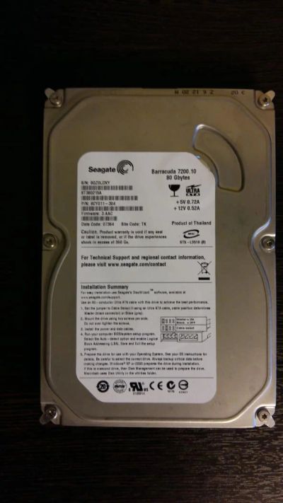 Лот: 6648200. Фото: 1. Жесткий диск. Жёсткие диски (HDD)