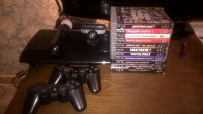 Лот: 10594264. Фото: 1. sony playstation 3+мув+диски. Игровые приставки, консоли