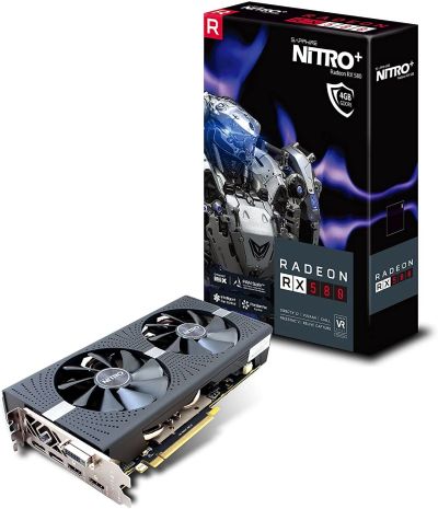 Лот: 16653585. Фото: 1. Sapphire nitro RX580 4gb. Видеокарты