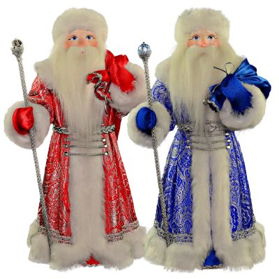 Лот: 10412399. Фото: 1. Кукла Дед Мороз с мешком подарков... Гирлянды, шарики, новогодние аксессуары