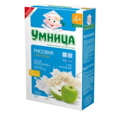 Лот: 3184477. Фото: 1. Каша Умница молочная рисовая с... Детское питание