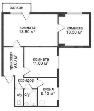 Лот: 9815840. Фото: 1. Продам 3-комн, Судостроительная... Квартиры, студии