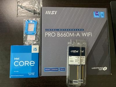 Лот: 19887113. Фото: 1. intel i5 13400F +кулер + MSI Pro... Комплекты запчастей