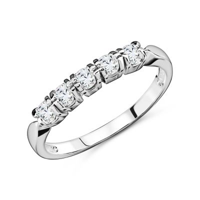 Лот: 23812643. Фото: 1. Серебряное кольцо с фианитами... Кольца, перстни