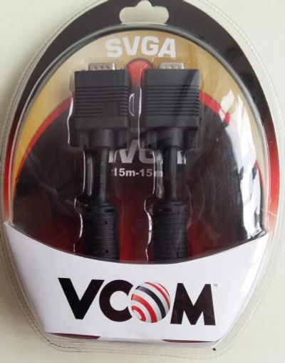 Лот: 5806920. Фото: 1. VGA кабель 1.5 метра / 2 ферритовых... Шлейфы, кабели, переходники