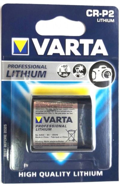 Лот: 7915411. Фото: 1. батарейка CR-P2 varta (возможная... Батарейки, аккумуляторы, элементы питания