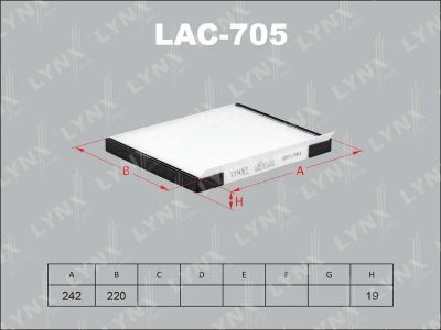 Лот: 13357253. Фото: 1. Lynx LAC-705 Салонный фильтр. Расходные материалы