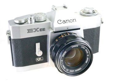 Лот: 6172279. Фото: 1. Canon EXee с объективом 50mm f1... Плёночные зеркальные