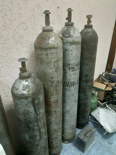 Лот: 12699710. Фото: 1. Балоны для кислорода, азота, аргона... Баллоны, газ в баллонах