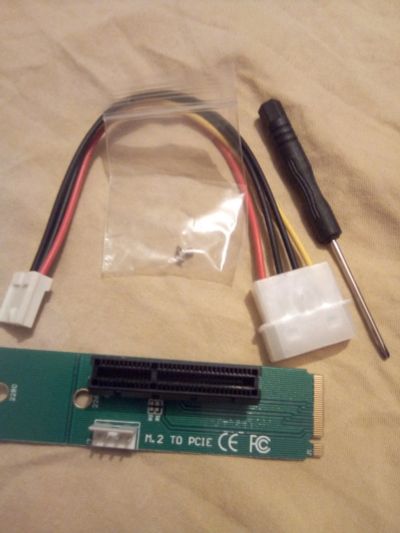 Лот: 15575241. Фото: 1. M2 NGFF to PCI-e x4 Riser card... Платы расширения, контроллеры, доп. порты