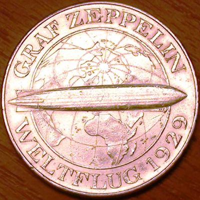 Лот: 18420844. Фото: 1. 5 марок 1930г. Дирижабль «Граф... Германия и Австрия