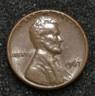 Лот: 23594536. Фото: 1. 1 цент 1967 года. США. Штемпельный... Америка