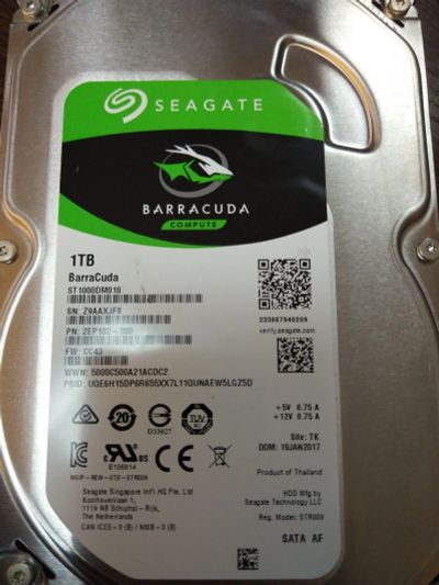 Лот: 15105291. Фото: 1. Жесткий диск Seagate Barracuda... Жёсткие диски (HDD)
