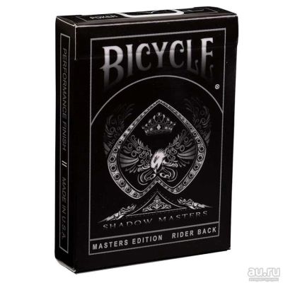 Лот: 13007880. Фото: 1. Карты Bicycle Shadow Master от... Настольные игры, карты