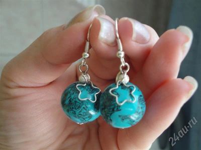 Лот: 507557. Фото: 1. Авторская работа,серьги"Морская... Серьги, каффы