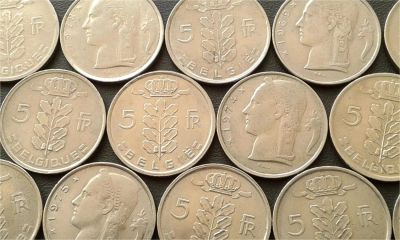 Лот: 8067135. Фото: 1. 20 монет Бельгии ( 5fr. Церера... Европа