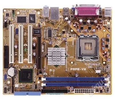 Лот: 1275116. Фото: 1. Asus P5PE-VM. Материнские платы