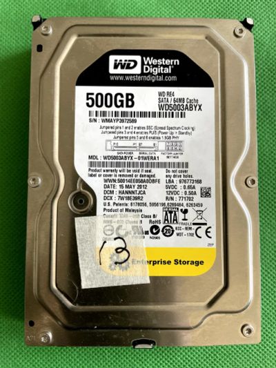 Лот: 19979140. Фото: 1. ⚠️👍Жесткий Диск WD5003ABYX-01WERA1... Жёсткие диски (HDD)