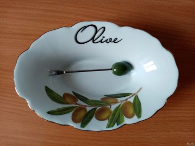 Лот: 15565064. Фото: 1. Посуда овальное блюдо Olive с... Тарелки, блюда, салатники