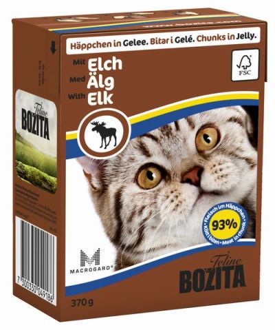 Лот: 4929826. Фото: 1. Bozita Feline Elk, мясные кусочки... Корма