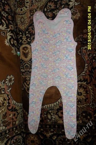 Лот: 2685483. Фото: 1. Ползунки на лямках.На рост 68... Ползунки, распашонки, слипы