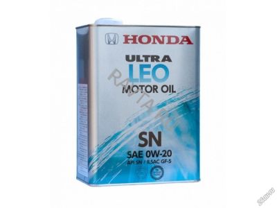 Лот: 8470492. Фото: 1. HONDA Ultra LEO SN 0W20 4 литра... Масла, жидкости