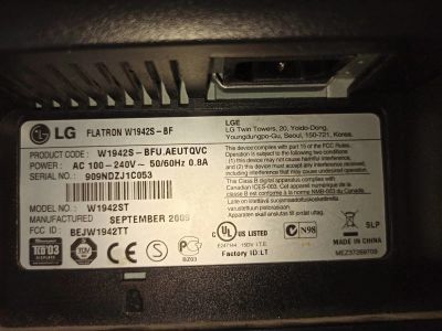 Лот: 16857884. Фото: 1. LCD монитор LG W1942S. ЖК-мониторы