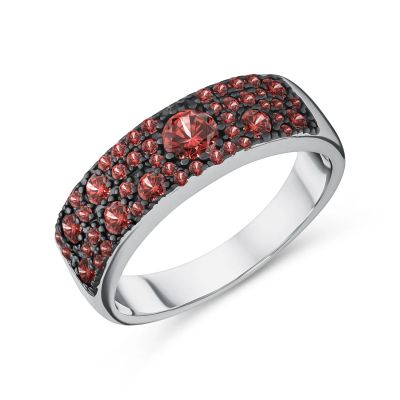 Лот: 23888094. Фото: 1. Серебряное кольцо с фианитами... Кольца, перстни
