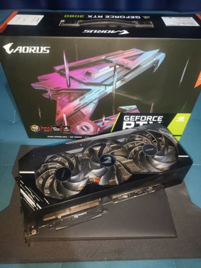 Лот: 25077214. Фото: 1. Gigabyte GeForce RTX 3080 GV-N3080AORUS... Видеокарты