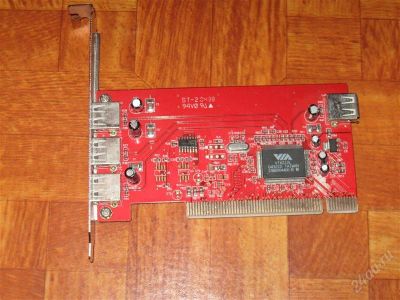 Лот: 751516. Фото: 1. PCI расширитель USB на 3 порта. Платы расширения, контроллеры, доп. порты
