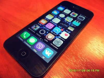 Лот: 6565291. Фото: 1. iPhone 5 16Gb black (состояние... Смартфоны