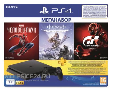 Лот: 16492194. Фото: 1. Sony PlayStation 4 Slim 1Tb... Игровые приставки, консоли