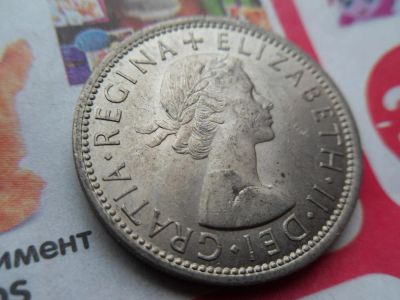 Лот: 10783347. Фото: 1. Великобритания 2 шиллинга (флорин... Великобритания и острова