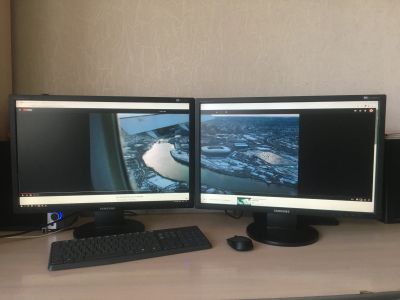 Лот: 17839737. Фото: 1. 2 одинаковых монитора 24" Samsung... ЖК-мониторы