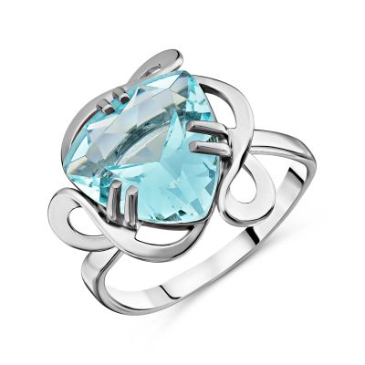 Лот: 23861843. Фото: 1. Серебряное кольцо с топазом и... Кольца, перстни