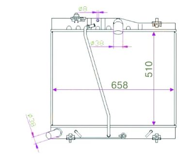 Лот: 3707365. Фото: 1. Радиатор toyota hiace/regius ace... Двигатель и элементы двигателя