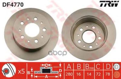 Лот: 21874743. Фото: 1. Диск Торм.зад.citroen Jumper 06... Другое (автозапчасти)