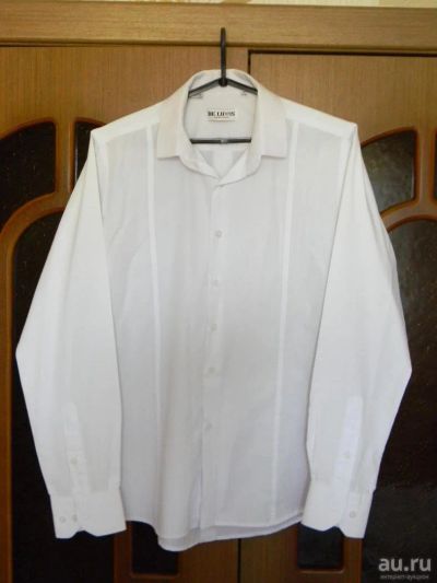 Лот: 9708190. Фото: 1. Мужская белая рубашка. Размер... Рубашки