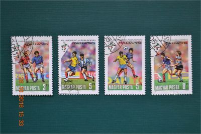Лот: 8447472. Фото: 1. Марки Венгрии 1990г. Футбол, чемпионат... Марки